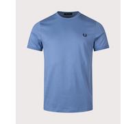 Ringer T Shirt Ace Blue, Medium
