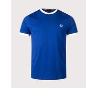 Fred Perry Mens Ringer T-Shirt - Colour: 99A Soho Eclipse/Snow White - Size: Medium