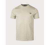 Fred Perry Mens Ringer T-Shirt - Colour: R26 Seagrass - Size: Large Large
