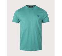 Fred Perry Mens Ringer T-Shirt - Colour: U45 Deep Mint - Size: XL