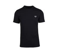 Fred Perry Mens Ringer T-Shirt in Black Cotton - Size Large