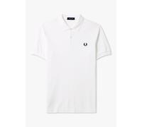 FRED PERRY Mens Short Sleeve Polo Shirt in White Mens Clothing Size: M, Colour: White Fabric