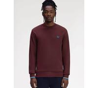 Fred Perry Mens Sweatshirt in Dark Red Cotton - Size Medium