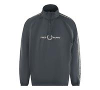 Fred Perry Mens Taped Sleeve Black Shell Jacket Nylon - Size Small