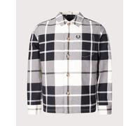 Fred Perry Mens Tartan Twill Overshirt - Colour: 560 Ecru - Size: XL