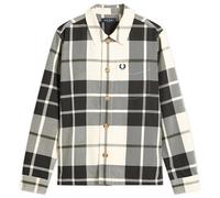 Fred Perry Men's Tartan Twill Overshirt Ecru