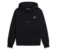 Fred Perry Mens Regular Fit Twin Tipped Hoodie - Colour: 102 Black - Size: Large