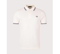 Fred Perry Twin Tipped Polo Ecru/Tennis Blue Size: SIZE XL