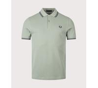 Fred Perry Mens Twin Tipped Fred Perry Polo Shirt - Colour: Z49 Bayleaf/Dark Airforce/Tennis Blue - Size: XL