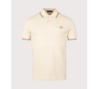Fred Perry Mens Twin Tipped Fred Perry Polo Shirt - Colour: Z53 Oatmeal/Warm Stone/Shaded Stone - Size: XL