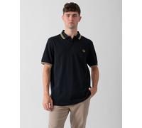 Fred Perry Mens Twin Tipped Signature Polo Shirt - Navy - Size Medium