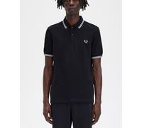 Fred Perry Mens Twin Tipped Signature Polo Shirt NOS - Black Cotton - Size X-Large