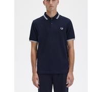 Fred Perry Mens Twin Tipped Signature Polo Shirt NOS - Navy Cotton - Size Medium