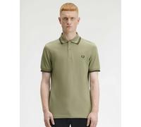 Men's Fred Perry Mens Twin Tipped Signature Polo Shirt - Tan - Size: 38/Regular