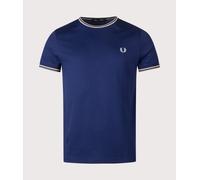 Fred Perry Mens Twin Tipped T-Shirt - Colour: 48A French Navy/Champions Gold/Stockport Blue - Size: Small