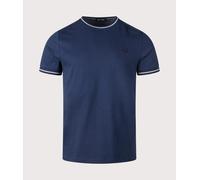 Fred Perry Mens Twin Tipped T-Shirt - Colour: Y21 Tennis Blue/Silver Blue/Navy - Size: XL
