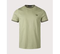 Fred Perry Mens Twin Tipped T-Shirt - Colour: Y64 Olive Mint/Night Green - Size: Large