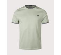 Fred Perry Mens Twin Tipped T-Shirt - Colour: Z49 Bayleaf/Dark Airforce/Tennis Blue - Size: Small Small