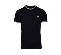 Fred Perry Mens Twin Tipped T-Shirt in Navy Cotton - Size Medium