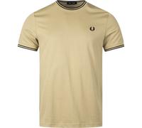Fred Perry Mens Twin Tipped T-Shirt Warm Stone - Beige Cotton - Size Small