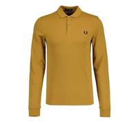 Fred Perry Mens Unisex Adult Plain Long-Sleeved Polo Shirt (Caramel) - Camel Cotton - Size 2XL