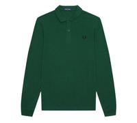 Fred Perry Mens Unisex Adult Plain Long-Sleeved Polo Shirt (Deep Green) Cotton - Size 2XL