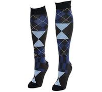 Fred Perry Mens Unisex Long Argyle Pattern Mens Socks C5136 Size 9-11 in Burnt Tobacco Brown and Blue