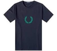 Fred Perry Mens Unisex M5632 Laurel Wreath Graphic T Shirt 100% Cotton Navy Blue Size XXL