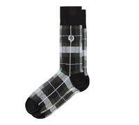 Fred Perry Mens Womens Unisex C6154 Tartan Socks Size 4-6 in Light Ice and Black