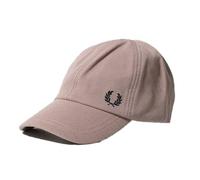 Fred Perry Mens Womens Unisex HW6726 Classic Pique Baseball Cap Hat in Dark Pink & Black One Size