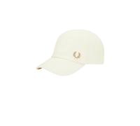 Fred Perry Mens Womens Unisex HW6726 Classic Pique Baseball Cap Hat in Snow White & Warm Stone One Size