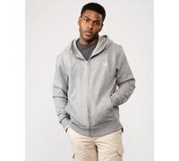 Fred Perry Mens Zip Through Hoodie - Grey Cotton - Size Medium