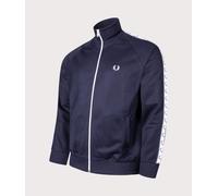 Fred Perry Mens Zip Through Taped Track Top - Colour: 885 Carbon Blue - Size: Medium Medium