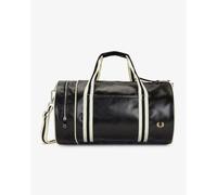 Fred Perry Mens Recycled Classic Barrel Bag - Black & Off-White - One Size