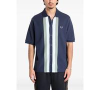 Fred Perry panelled button shirt - Blue M-L