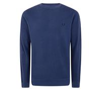 "Fred Perry" Pique Stitch Jumper - male - Fred Perry - Round-neck Knitwear - Blue - S - Knitwear S