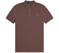 Fred Perry Plain Slim Fit Polo Shirt - Carrington Road Brick/Nut Flake - X-Large