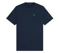 Fred Perry Pocket Detail T-Shirt Navy/Tennis Blue - L