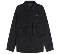 Fred Perry Raglan Utility Overshirt - Black - L - Menswear L
