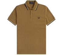 Fred Perry Reissues Fred Perry M12 Twin Tipped Polo Shirt - Dark Caram