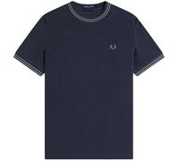 Fred Perry Ribbed Jersey T-Shirt - Navy S S