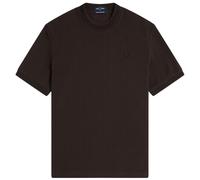 Fred Perry Ribbed Jersey T-Shirt - Rich Brown XL XL