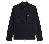 Fred Perry Ripstop Pocket Overshirt, Black (UK, Alpha, XL, Regular, Regular, Black)