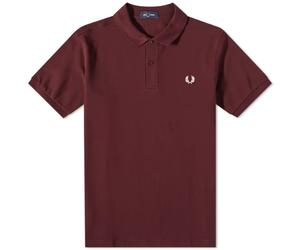 Fred Perry Slim Fit Plain Polo Uniform Oxblood