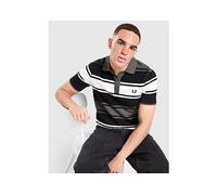Fred Perry Stripe Polo Shirt - Black - Mens M