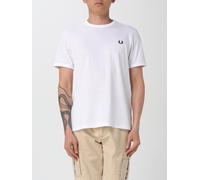 Fred Perry Mens Ringer T-Shirt in White Cotton - Size Large