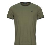 Fred Perry Mens Twin Tipped T-Shirt - Colour: Z50 Laurel Wreath Green/Black - Size: Medium