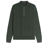Fred Perry Tonal Stripe Knitted Shirt - Court Green XL XL