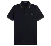 Fred Perry Twin Tipped Fred Perry Polo Shirt - Black/Field Green - Large