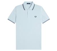 Fred Perry Twin Tipped Fred Perry Polo Shirt - Light Ice/Axe Blue/Navy - Medium